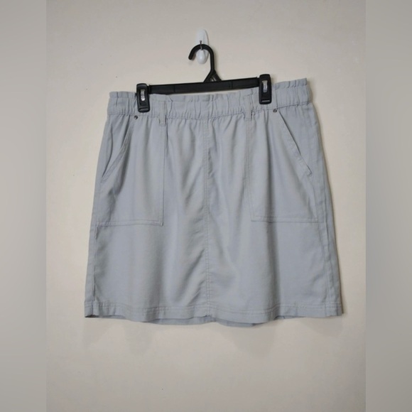 dā-sh Light Gray Pull-On Skirt Women’s Size L Utility Style Pockets - Picture 1 of 5